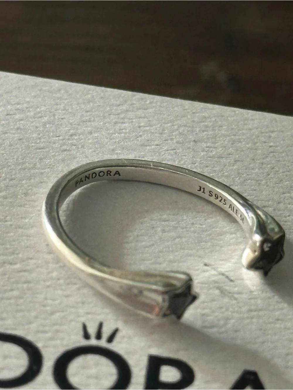 Pandora Sterling Silver Open Star Ring size 8